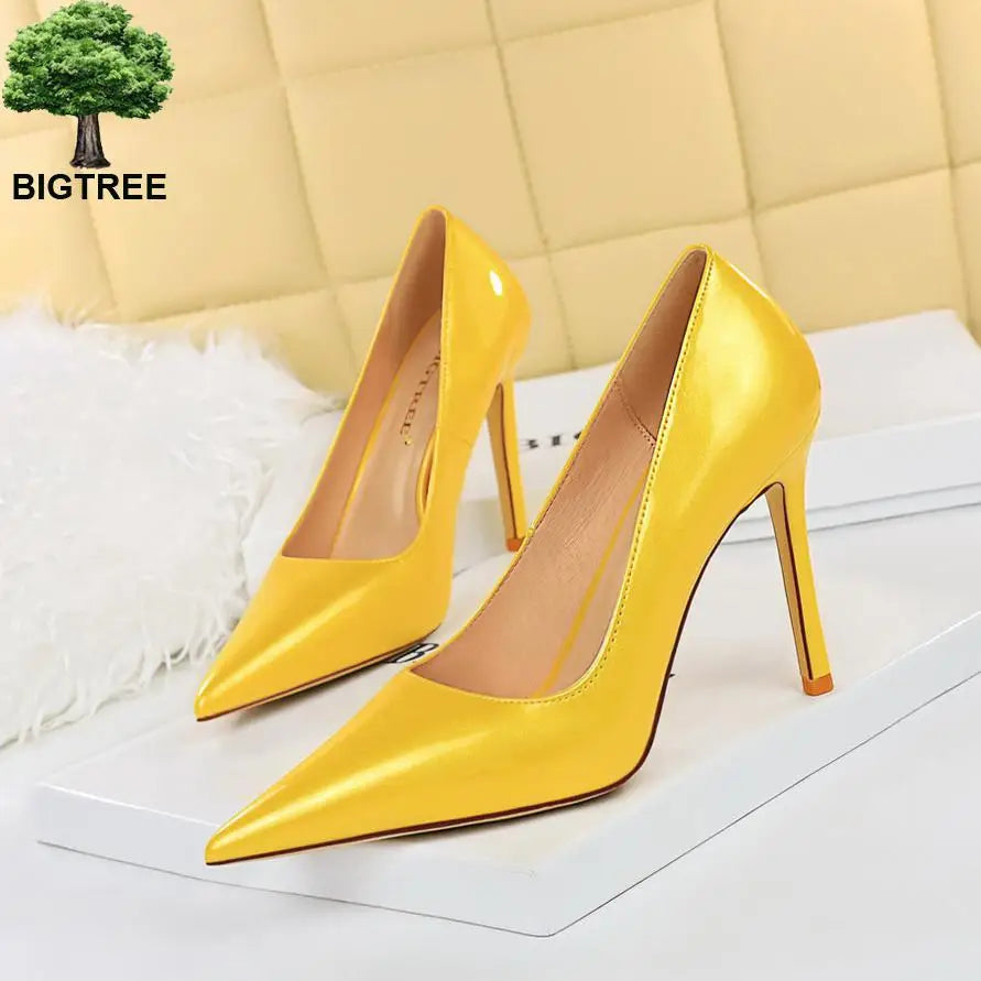 Women's Shoes: Fashion Pumps Women High Heels Shoes Formal Black Stiletto Heels Party Office Work Shoes Pointed Toe Slip On Pumps Female