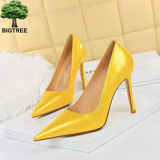 Women's Shoes: Fashion Pumps Women High Heels Shoes Formal Black Stiletto Heels Party Office Work Shoes Pointed Toe Slip On Pumps Female