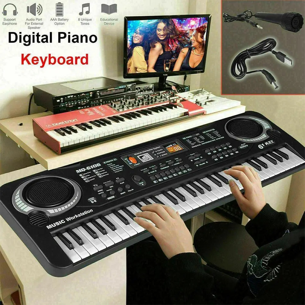 37/61 Keys Electronic Organ USB Digital Keyboard Piano Musical Instrument Kids Toy Electric Piano With Microphone For Children