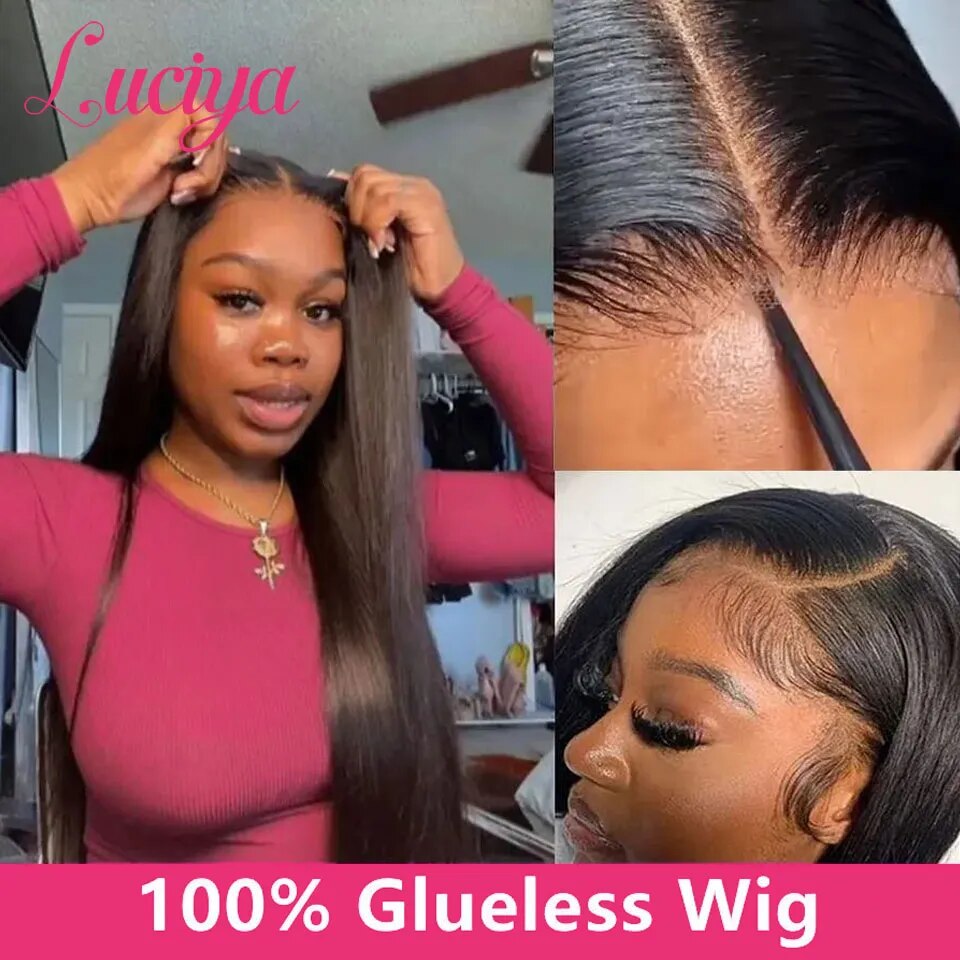 Glueless Wig Human Hair Ready to Wear Bone Straight 13x4 Full Lace Front Human Hair Wigs Pre Plucked 5x5 Hd Lace Closure Wig