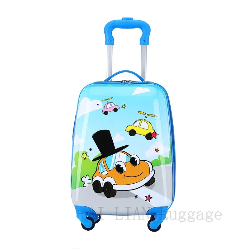 kids travel suitcase with wheels Cartoon anime rolling luggage carry ons cabin trolley luggage bag children car suitcase panda