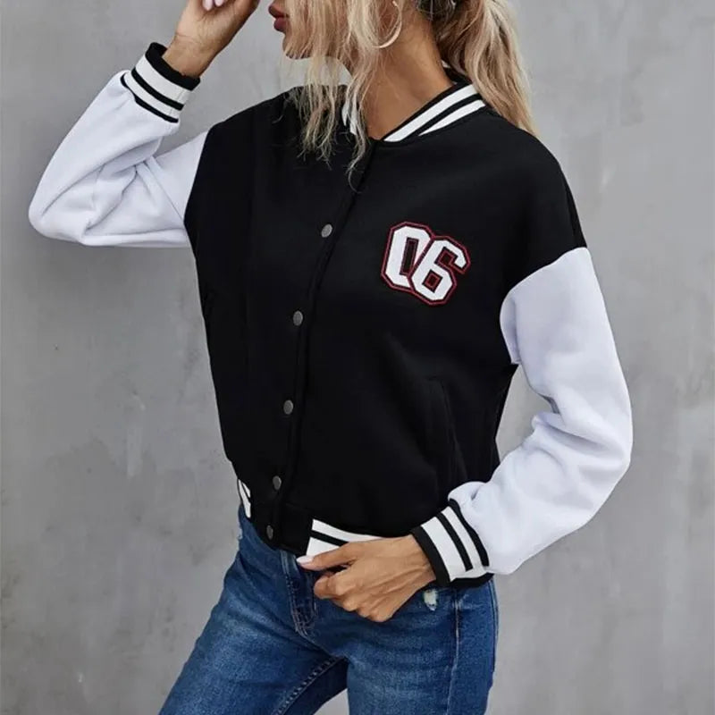 Skeeta Baseball Jacket: Korea Style Harajuku Unisex Jackets Bone Letter Patchwork High Street Spring Autumn Baseball Coats Single-breasted Bomber Jacket