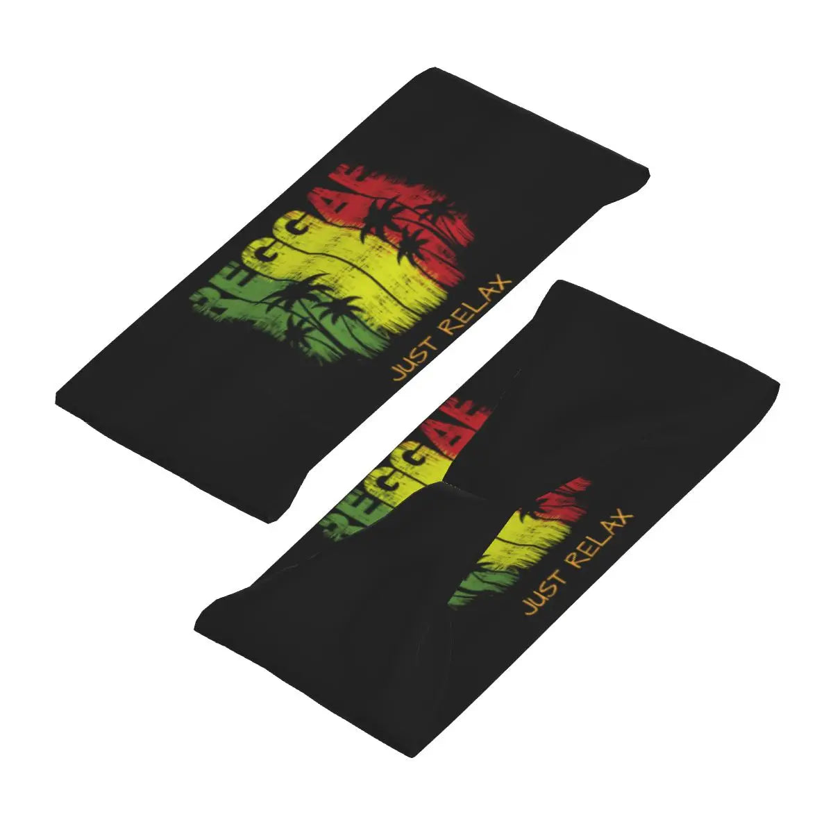 Reggae Headband🇯🇲: Sports Headband Reggae Music With Slogan Of Just Relax Running Fitness Sweatband Absorbent Cycling Jog Hair Bandage