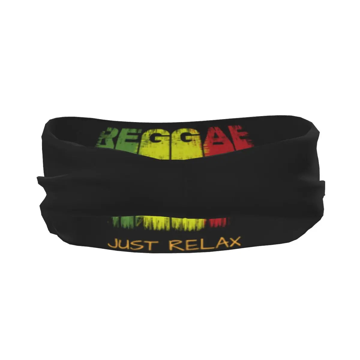 Reggae Headband🇯🇲: Sports Headband Reggae Music With Slogan Of Just Relax Running Fitness Sweatband Absorbent Cycling Jog Hair Bandage