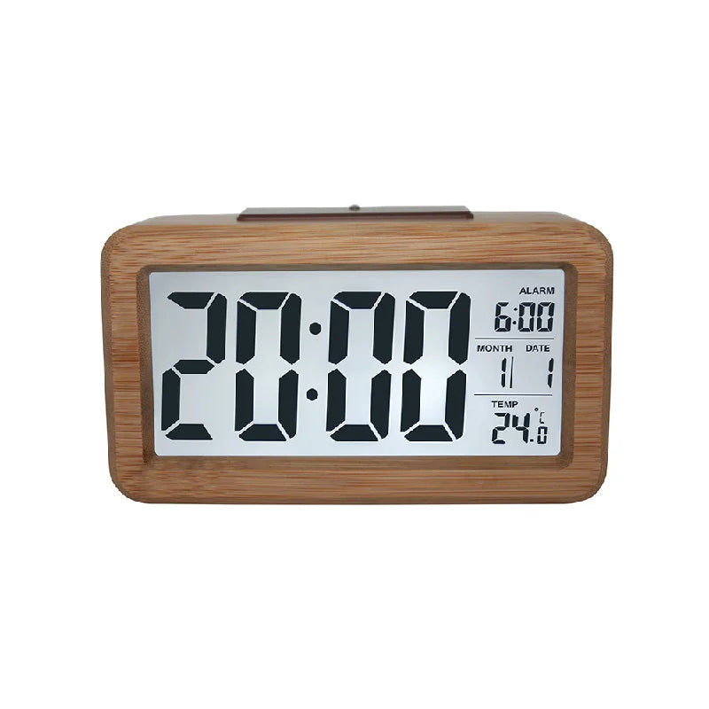 Hot Sale Products Electronic Clock Wooden Alarm Clock Solid Wood Production Smart clock