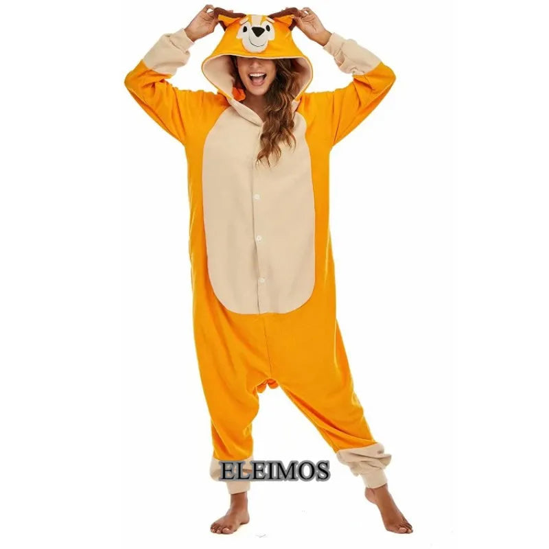 XXL Adult Kids Kigurumi New Arrival Animal Cartoon Blue Dog Onesies Pajamas Christmas halloween costume