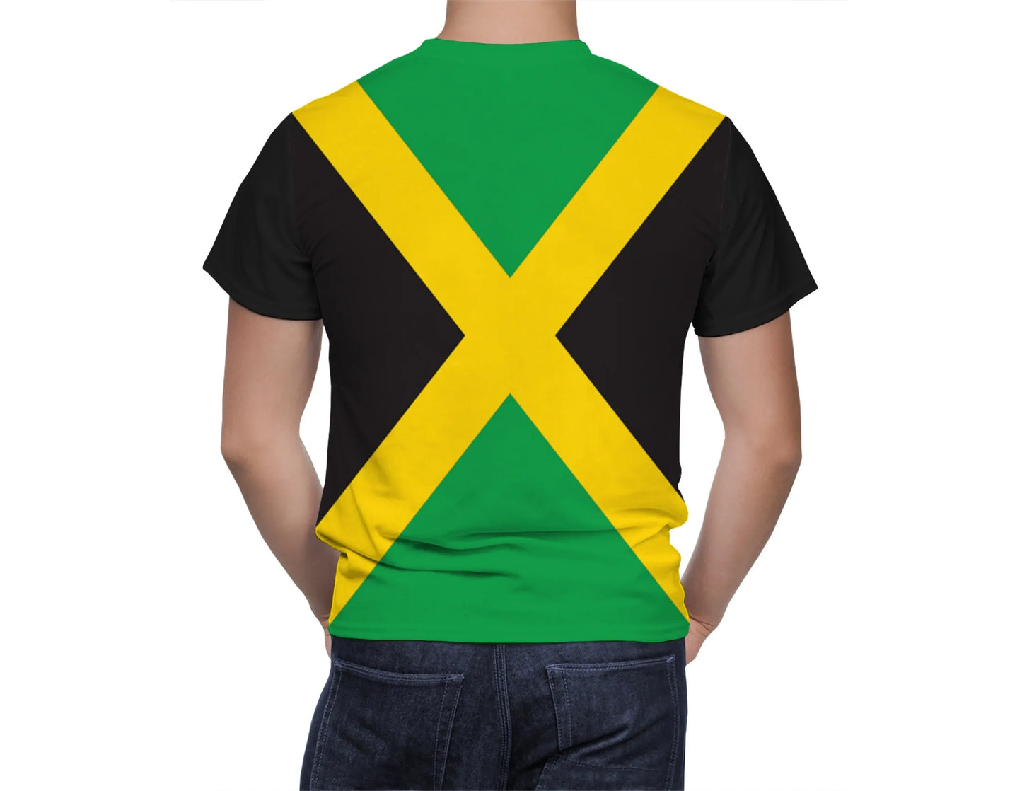 Jamaica T-Shirt🇯🇲: Bianyilong Brand T-shirt Jamaica Flag Shirt Patriotic 3d T-shirt Men Fashion Hip Hop O-neck Short Sleeve Top