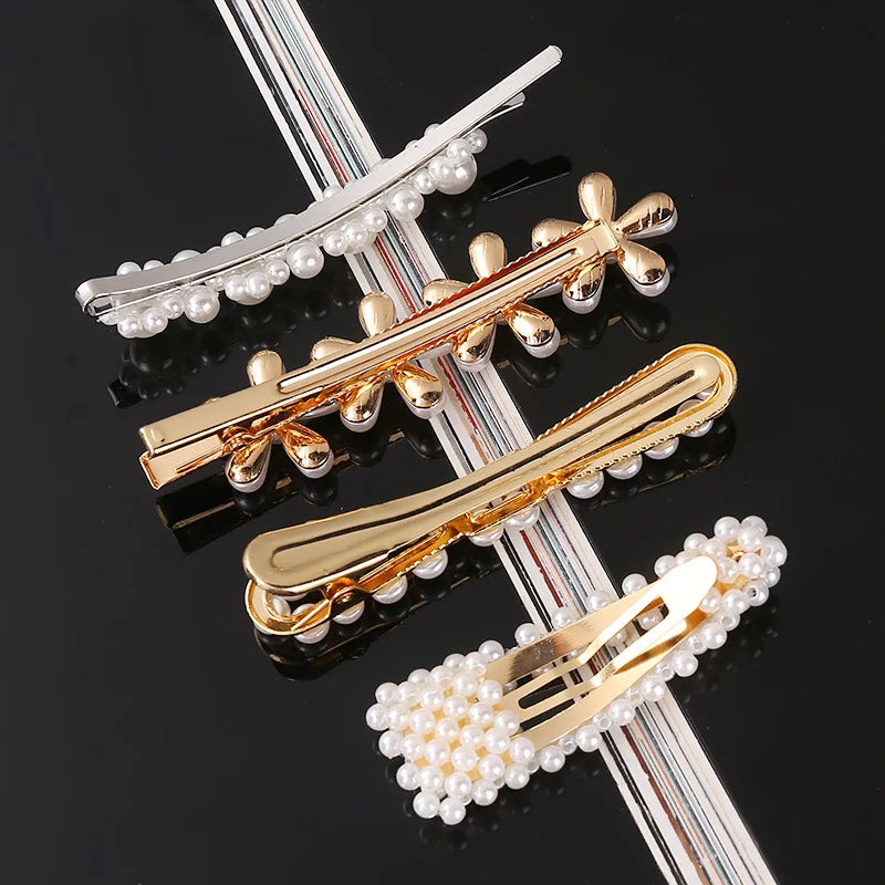 Elegant Full Pearls Hair Clips