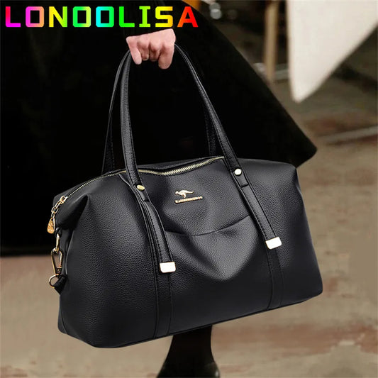 New Luxury Tote Bag Soft Leather Large Capacity Handbag Women's Bag 2022 Trend Shoulder Crossbody Sac Designer Shopper Patchwork
