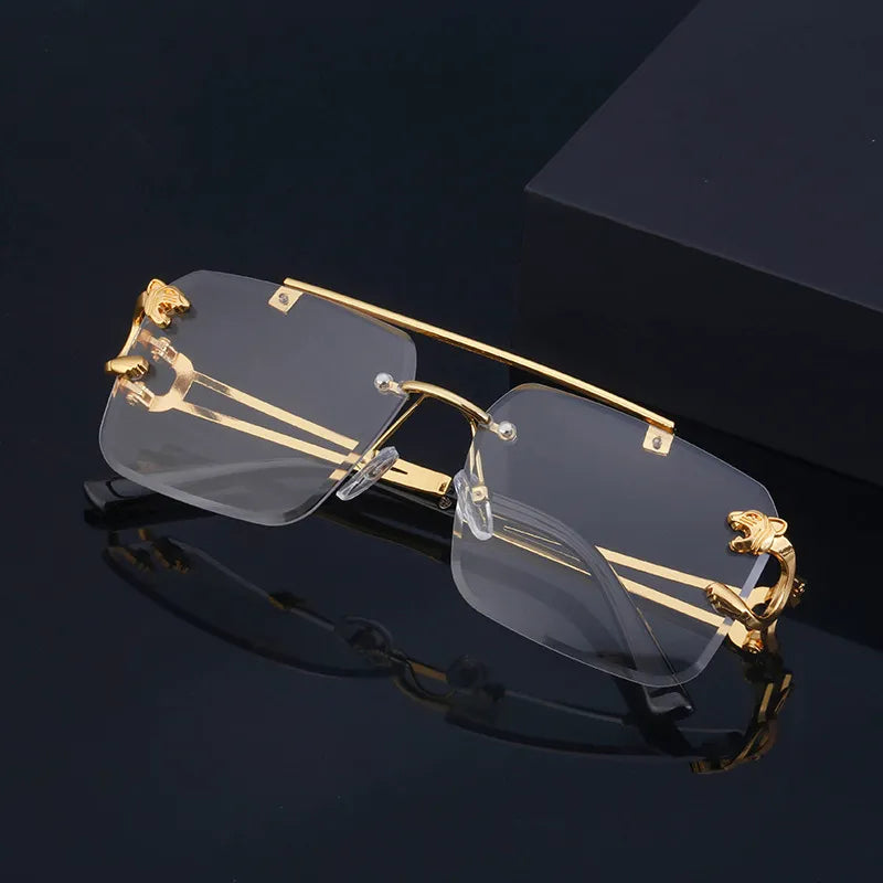 New Retro Rimless Sunglasses For Men Steampunk Sunglasses Women Punk Fashion Glasses Vintage Shades Gafas De Sol Sonnenbrill Sun