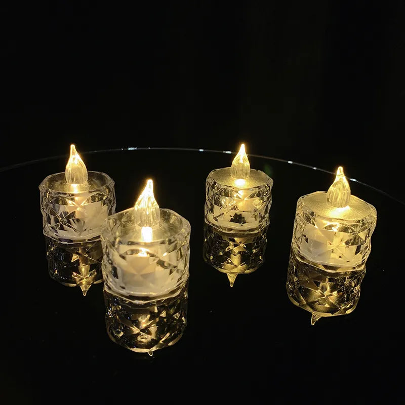 6Pcs Flameless LED Candle Light Battery Operated Tea Light Birthday Wedding Romantic Electronic Candles Festival Home Decoration