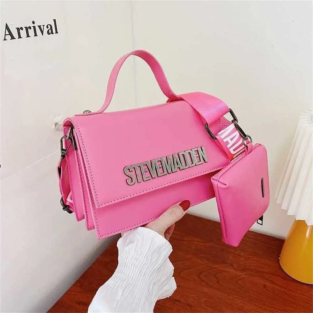 Handbag Set: Travel 2PC Shoulder Bag 2023 Designer Handbags Purse Letter Two Piece Set Fashion Messager Women's Cosmetic Bag 12 Colours