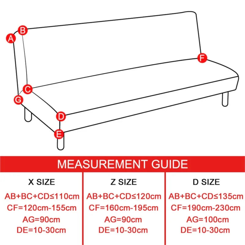 Slip Covers: Polar Fleece Armless Sofa Bed Cover Elastic Without Armrest Sofa Bed Covers Anti-Slip Sofa Slipcover For Living Room Home Hotel