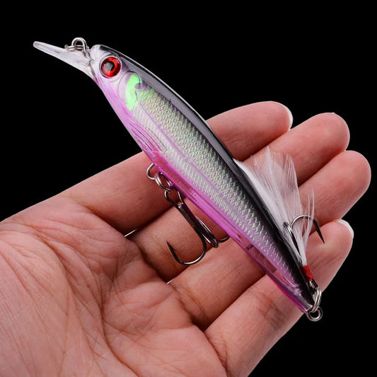 Sports: 1PCS Laser Minnow Fishing Lure 11CM 13G pesca hooks fish wobbler tackle crankbait artificial japan hard bait swimbait