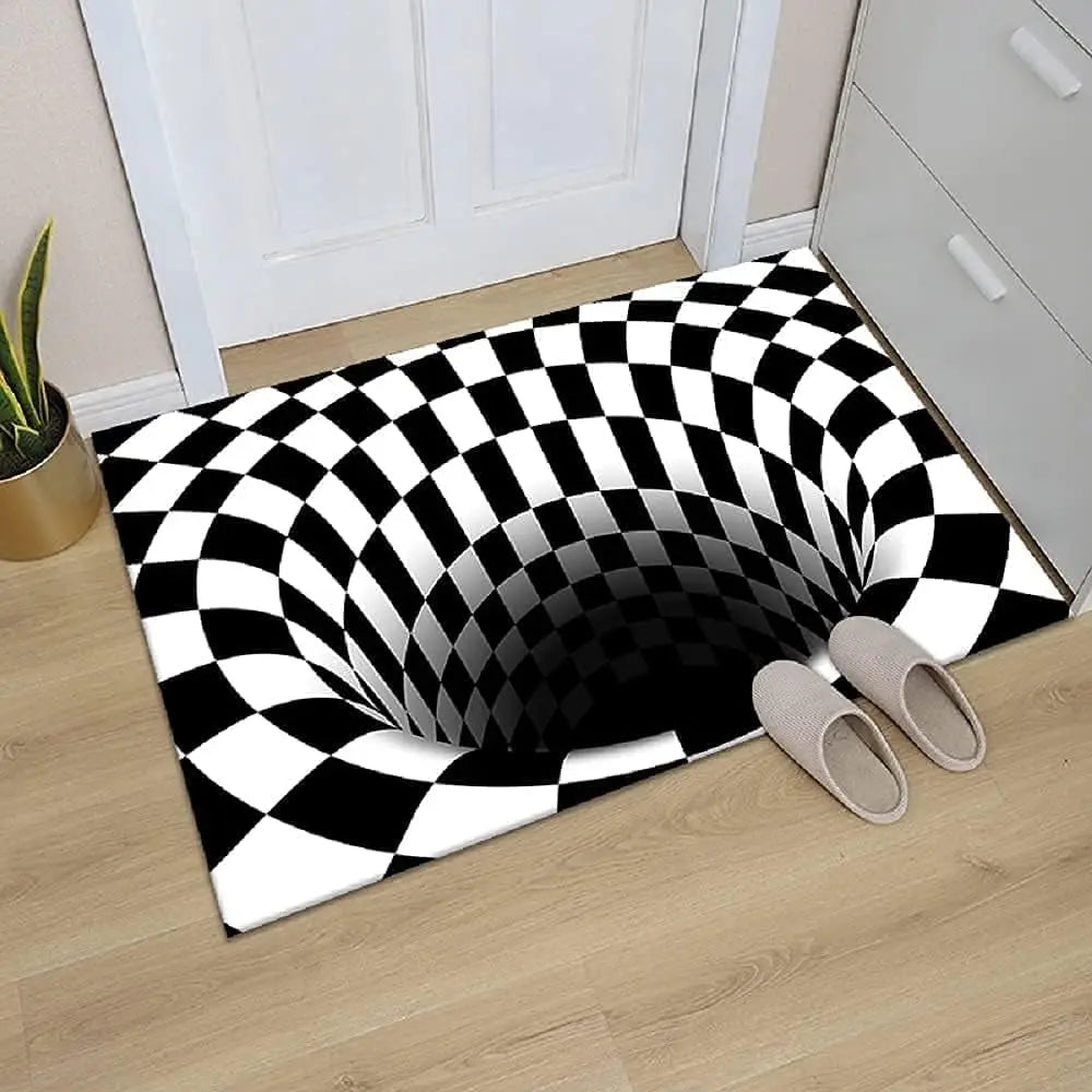 3D Vortex Illusion Entrance Doormat Home Decor Carpet for Living Room Kitchen Hallway Balcony Rugs Bathroom Anti-slip Floor Mat