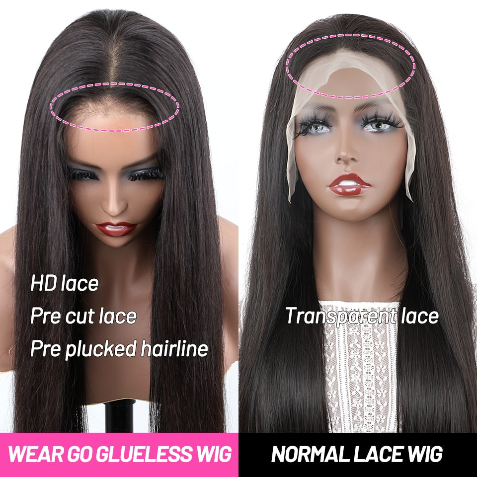 Wear Go Glueless Wig ISEE HAIR Malaysian Straight 6x4