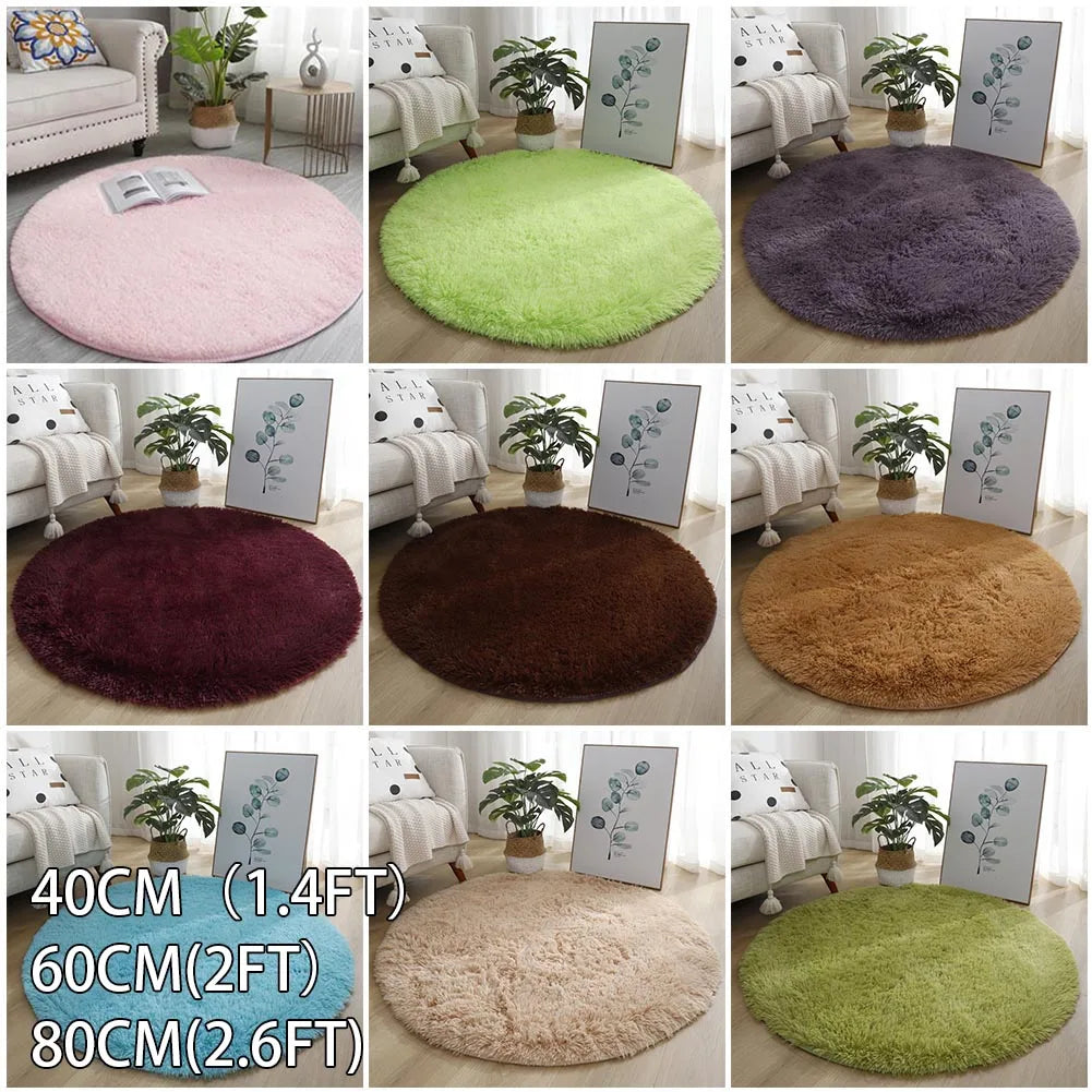 Rug: 40/60/80cm Soft Carpet Slip-resistant Bathing Room Rug Floor Door Mat Floor Door Cushion Mat Rug Floor Chairs Bed Home Decoratio