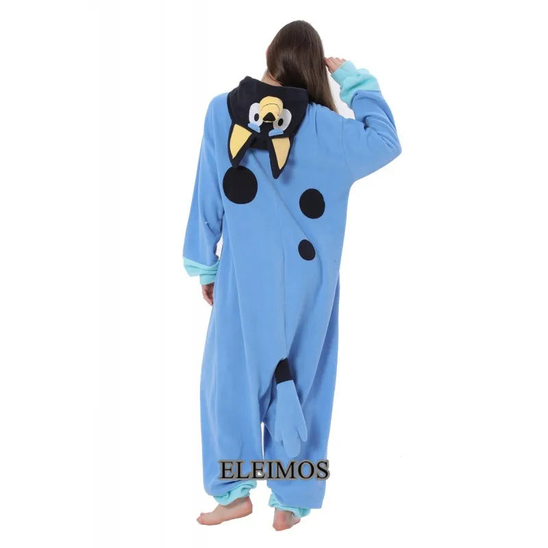 XXL Adult Kids Kigurumi New Arrival Animal Cartoon Blue Dog Onesies Pajamas Christmas halloween costume