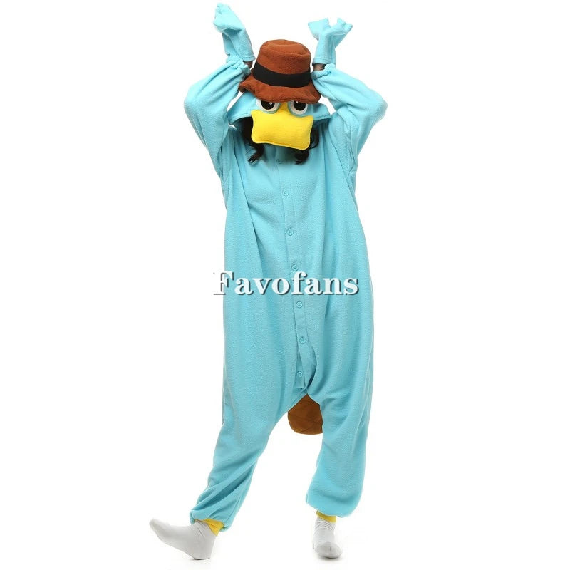 Favofans Animal Kigurumi Adults Kangaroo Duck Onesies Pajamas Halloween Costumes Cosplay Jumpsuit Christmas Gift XXL