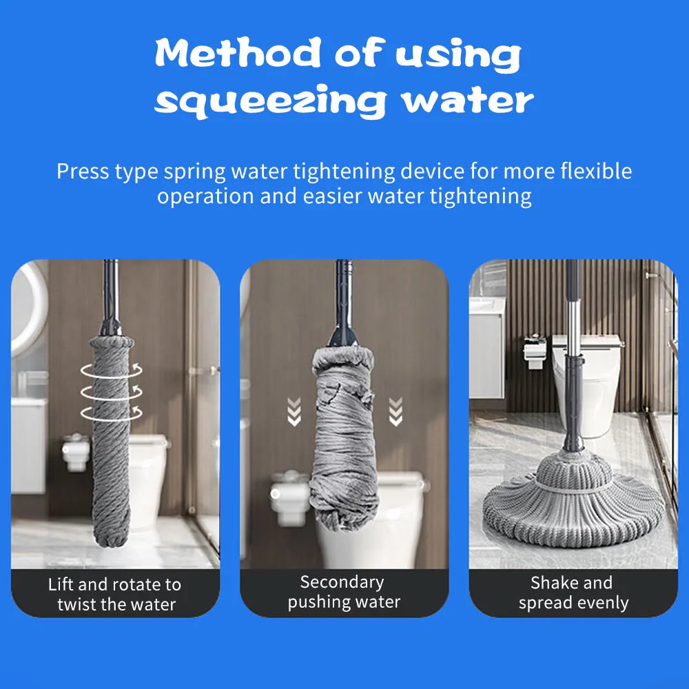 Cleaning Tool : 2024 New No Hand Washing Mop Household Mop Floor Cleaning Rotating Self Twisting Water Mop Lazy Person Mop Floor Cleaning Tools