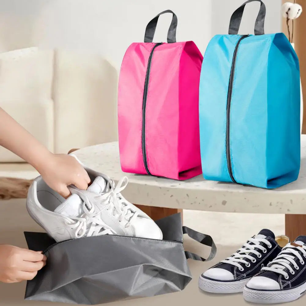 Durable Shoe Storage Bag Polyester Shoes Bag Easy to Carry Gym Shoes Carrier Pouch  Moisture Proof