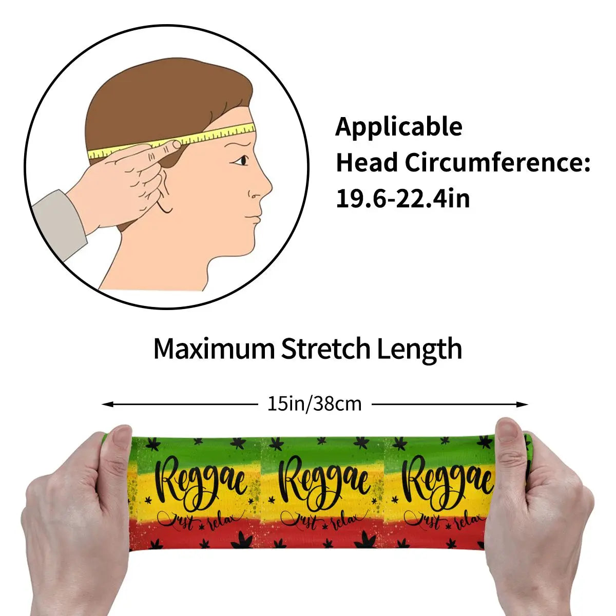 Reggae Headband🇯🇲: Reggae HeadbandSports Headband Portable Hair Band Brush Stroke Reggae Hair Wrap Brace Cycling Running Exercising Sweatband