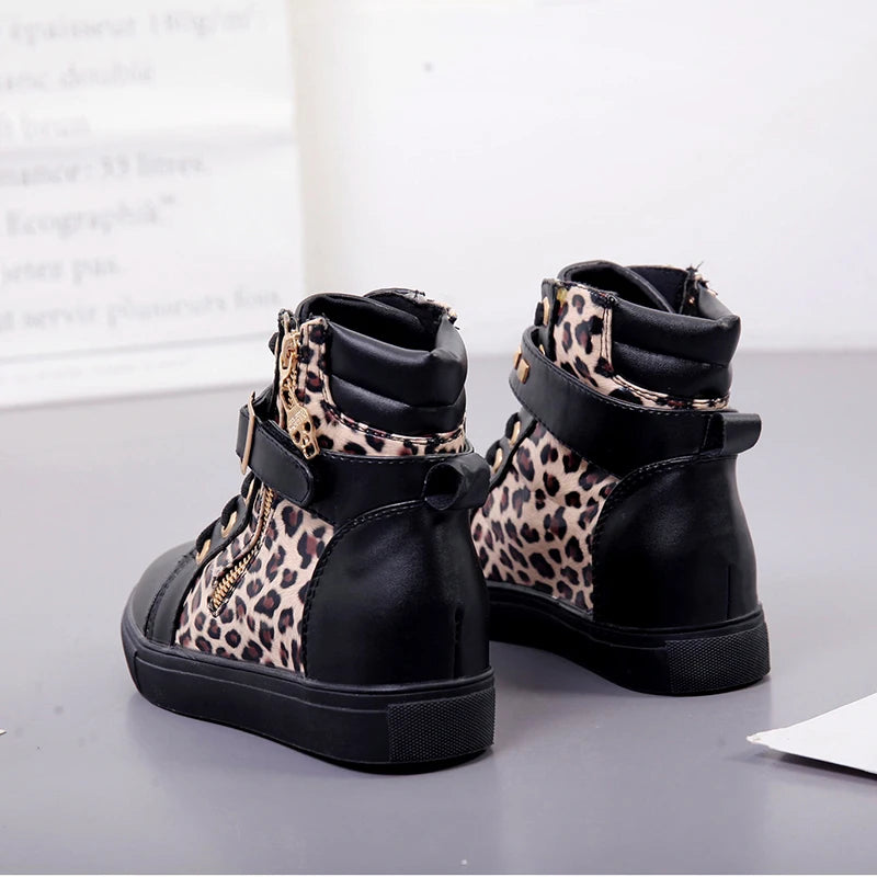 Canvas Shoes Woman New Women Shoes Fashion Zipper Wedge Women Sneakers High Help Solid Color Ladies Shoes Tenis Feminino