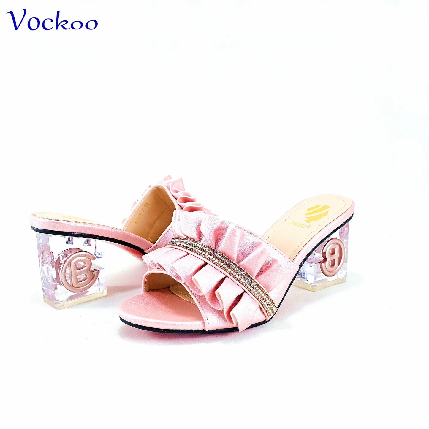 Fashionable New Arrivals Italian Ladies Shoes Matching Bag Set in Pink Color with Appliques 2024 INS Hot Sale Slipper for Dress