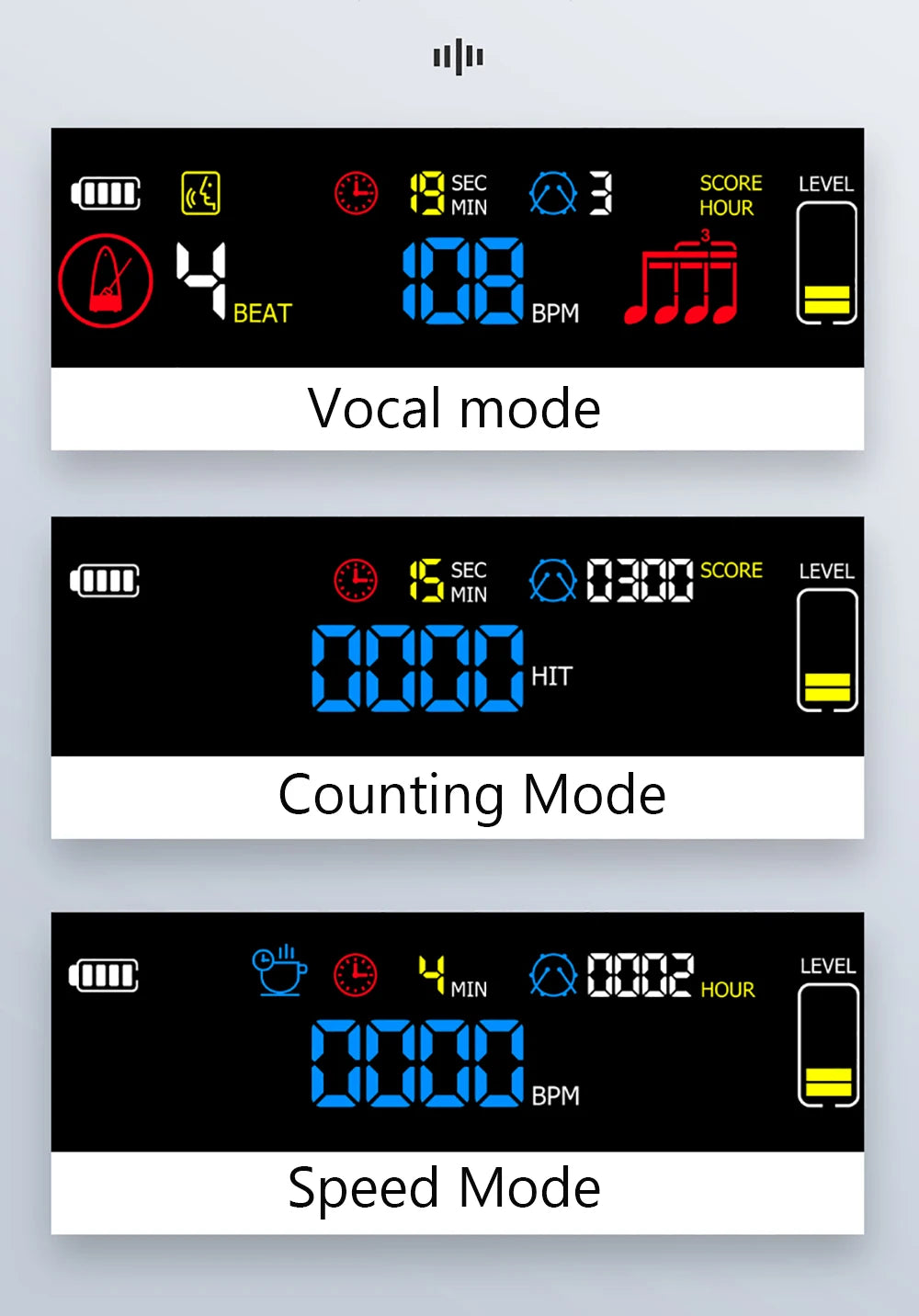 AROMA Adjustable Drum Electronic Dumb Drum Pad Digital Metronome with Metronome / Count / Speed Practice Mode