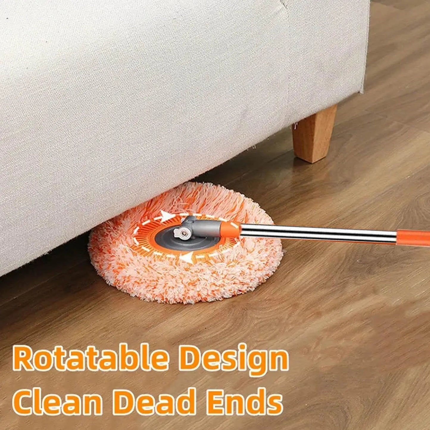 Cleaning Tool: 360 Rotatable Adjustable Cleaning Mop Spin Mop with Coral Velvet Mop Head for Household Floor Cleaning Wall Cleaning Mops