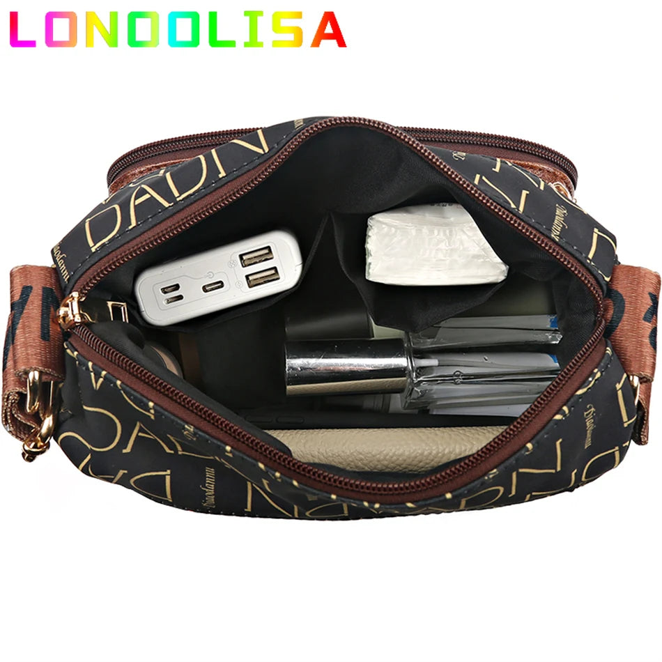 Vintage Handbag: High Quality Vintage Women's Messenger Bag Ladies Crossbody Shoulder Shopper Sac A Main Many Pockets Female Handbags and Purses