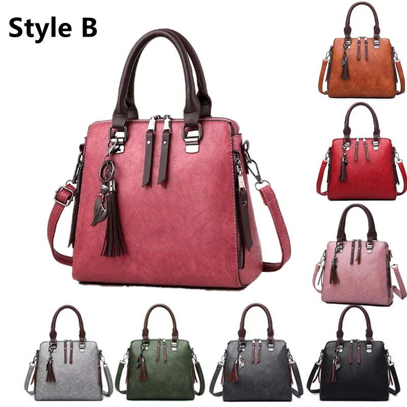 Handbag Set: Luxury Brand 4 Pcs/Set Women's Handbags Large Capacity Women Bag Ladies Leather Tote Fashion Shoulder Bags for Women 2023 Wallet