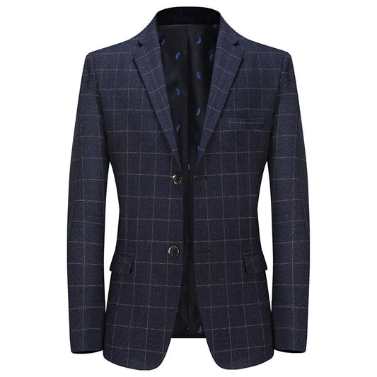 New Leisure Suits For Men Coat Plaid Fashion - YB Gift Store