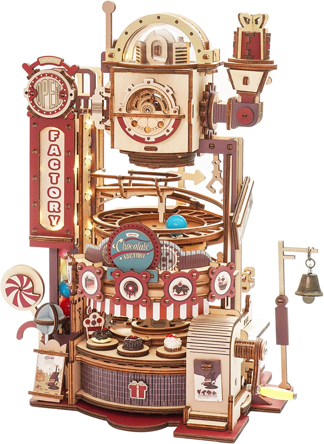 Robotime ROKR Marble Chocolate Factory 3D Wooden Puzzle Games