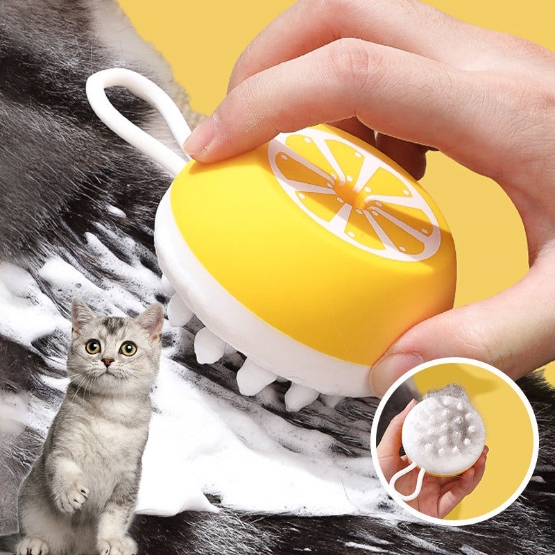 Pet Dog/Cat Bath Brush. 2-in-1 Pet SPA Massage Comb.